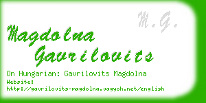 magdolna gavrilovits business card